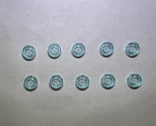 Lego Lot Of 10 1x1 Round Transparent Light Blue Tiles Tile Flat New City Trans
