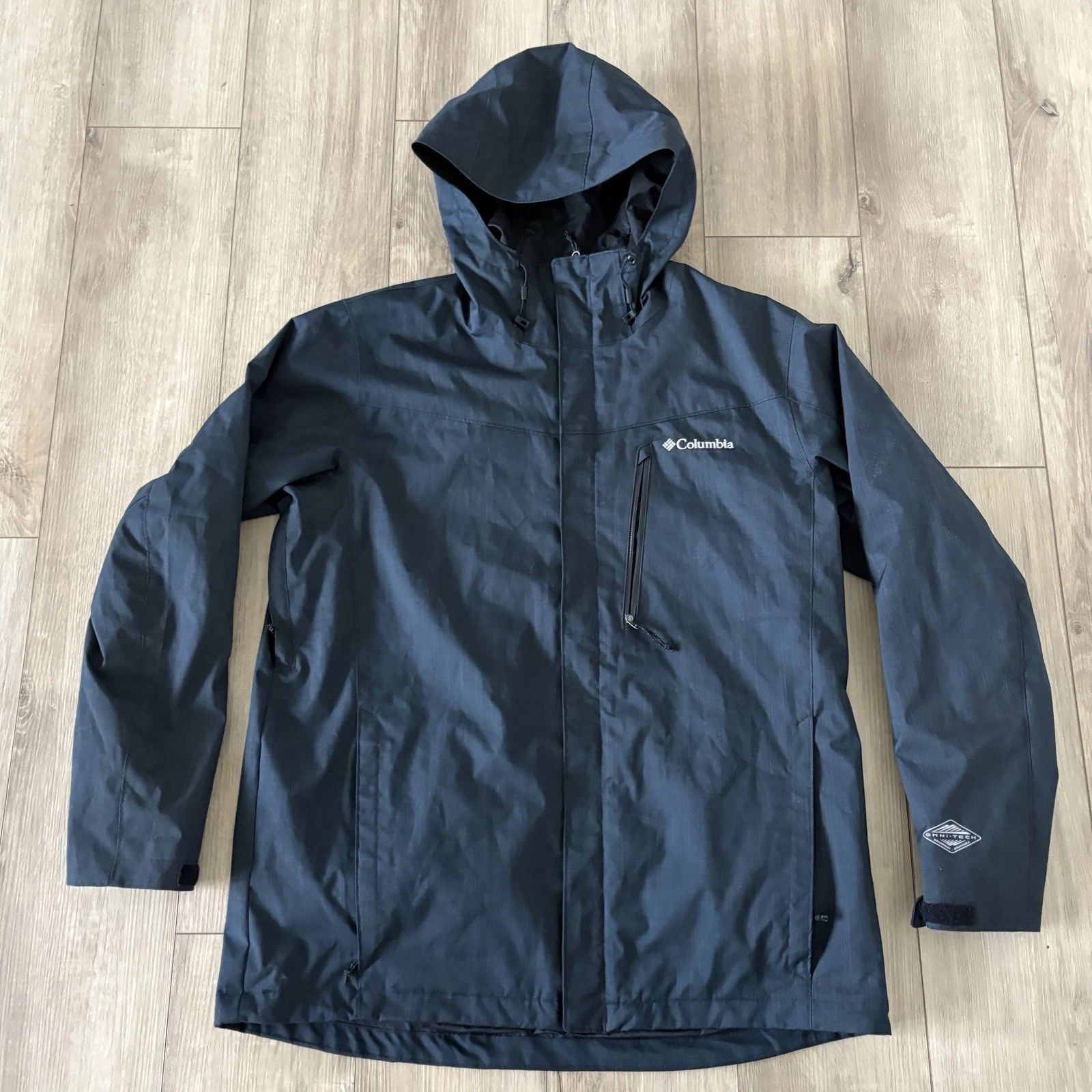 Columbia Interchange Jacket Large Omni-Tech Waterproof Hooded Double Zip
Opens in a new window or ta