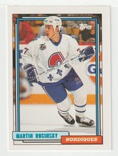 Martin Rucinsky - Quebec Nordiques (NHL Hockey Card) 1992-93 Topps # 523 - Mint