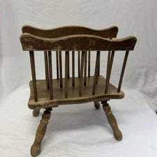 Vintage Solid Wood Magazine Book Rack Used