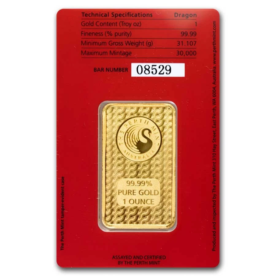 2024 1 oz Gold Bar - Perth Mint Lunar Dragon - Image 2 of 4