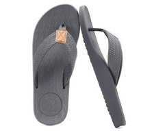 Mens Flip Flops Arch Support Comfortable Summer Beach Thong Sandals 11 Grey