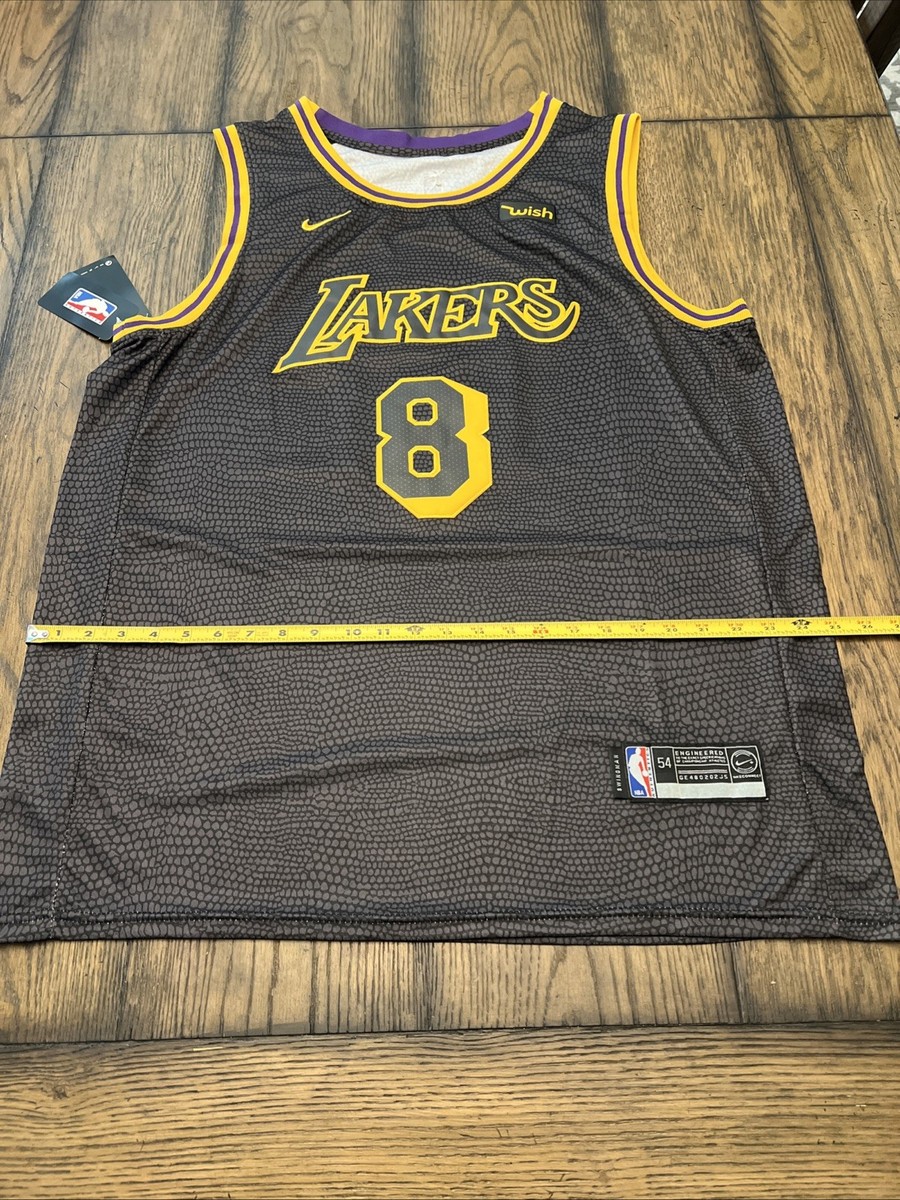Nike Kobe Bryant Lakers Black Mamba City Edition Jersey #8 Size 54
