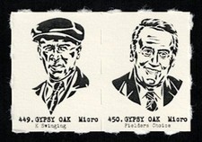 CUMBERLAND "CUM" POSEY - VIN SCULLY Uncut 2-Card Panels RARE MICRO Cards