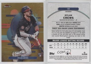 2025 Topps Finest Uncommon Gold Refractor /25 Dylan Crews #125 Rookie RC