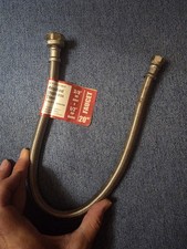 20" BRAIDED STAINLESS STEEL FAUCET CONNECTOR 3/8" OD INLET X 1/2" FIP OUTLET