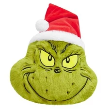 The Grinch 3D Plush Pillow Cushion for Bed, Sofa, Throw Pillows Room Decor 