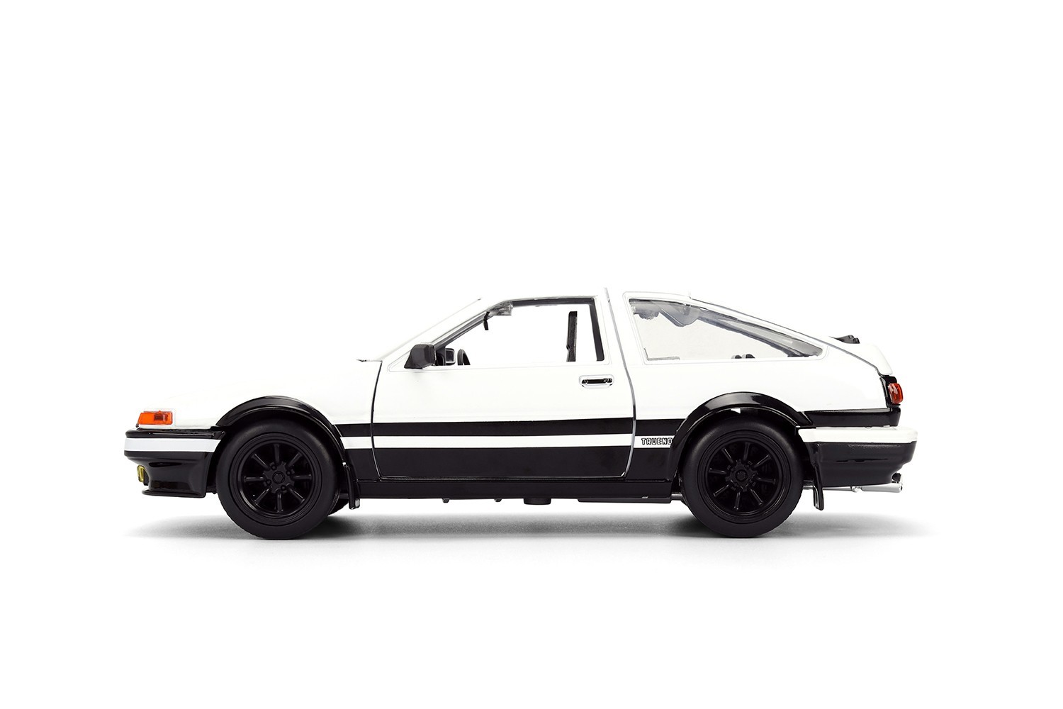 JADA INITIAL D TOYOTA TRUENO AE86 1/24 with TAKUMI FIGURE BLACK / WHITE 34501