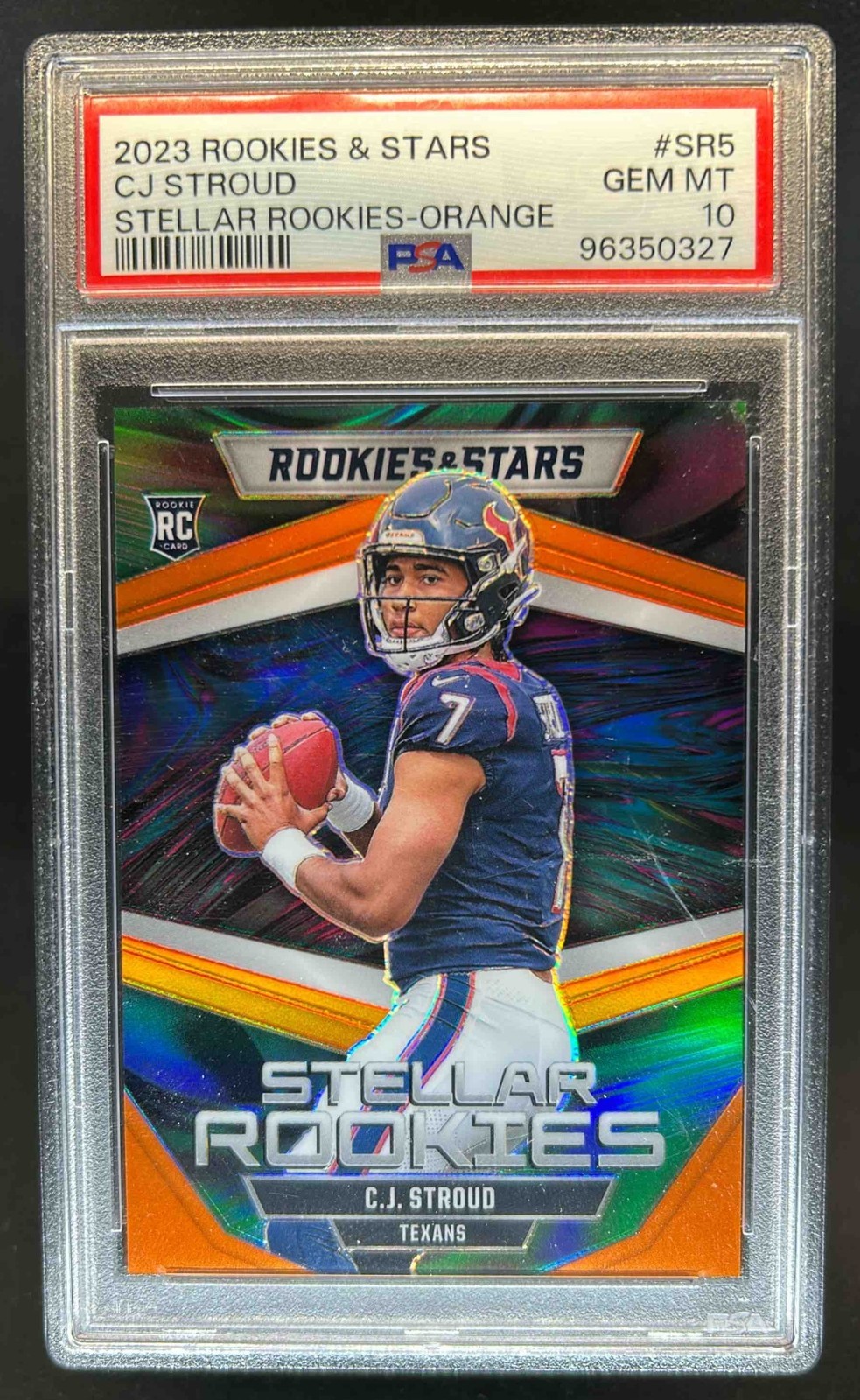 CJ Stroud Panini Rookies & Stars Stellar Rookies #SR5 Orange