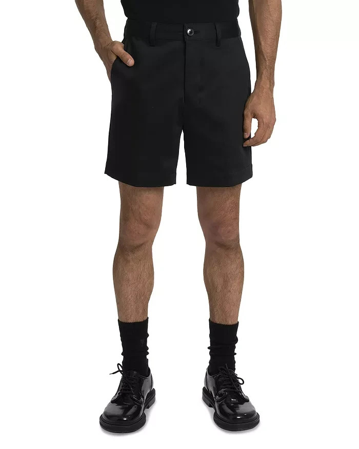 AMI Alexandre Mattiussi Chino Shorts Mens L Black Slash Pockets Button Zip 18890₽