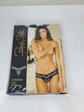 René Rofé Crotchless Lace V-Thong in size M/L.