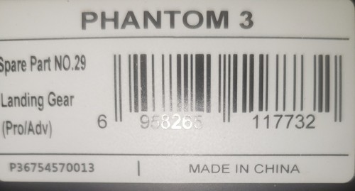 DJI Phantom 3 Pro/Advanced Landing Gear NEW IN PACKAGE OEM PART 29 DRONE - Picture 2 of 4