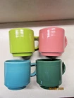Set Of 4 Fiesta USA  Ceramic Coffee Mugs Tea Cups Fiestaware