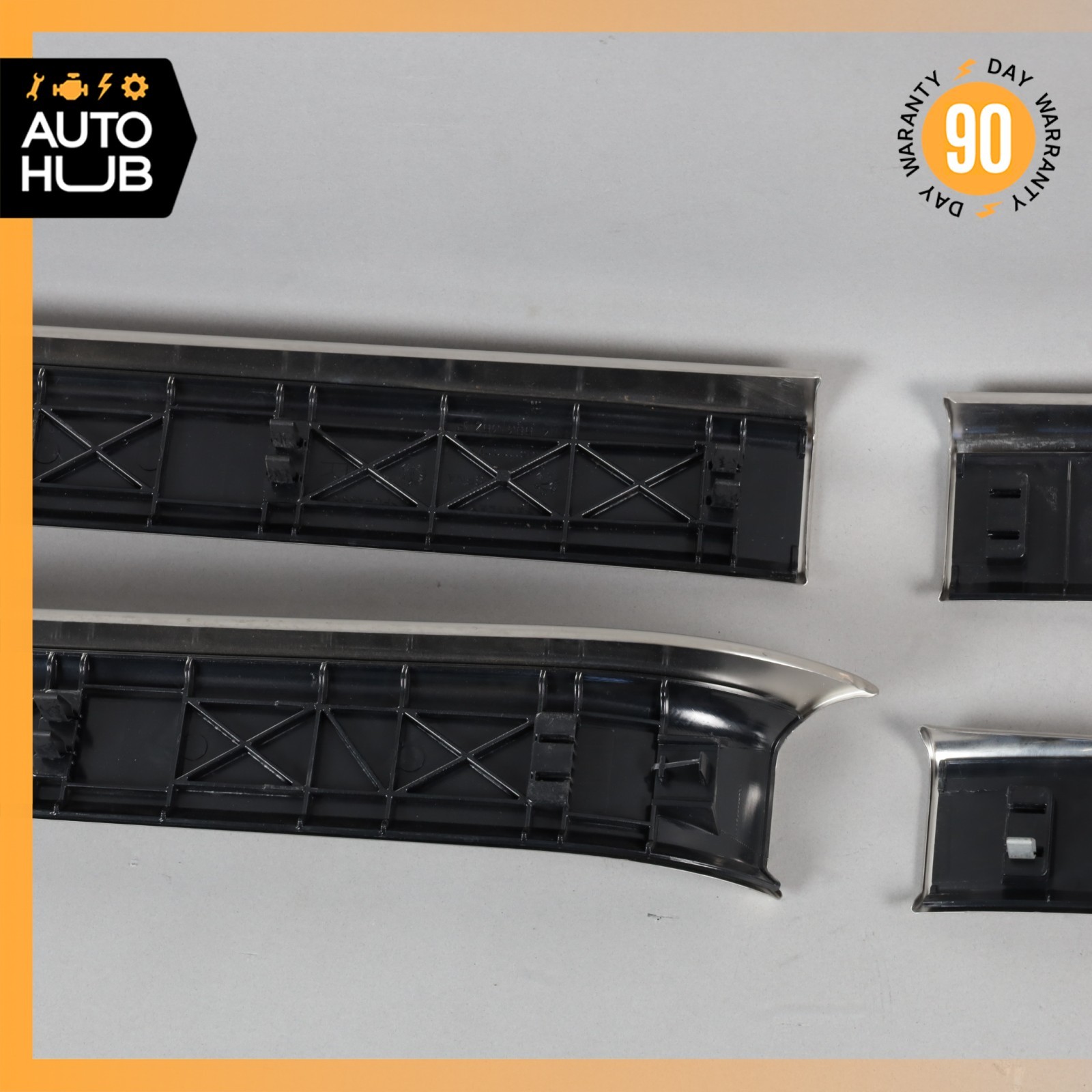 06-18 Bentley Flying Spur Front & Rear Side Door Step Sill Set 3W4863381P OEM