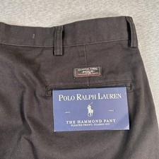 VTG Polo Ralph Lauren Pants Mens 36x32 Hammond Pleated Chino Deadstock NEW