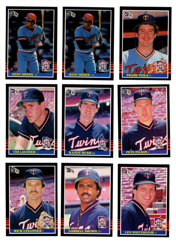 1985 Donruss Baseball Twins lot of 40 w/ Hrbek & Viola UNLIMITED SHIPPING $4.00