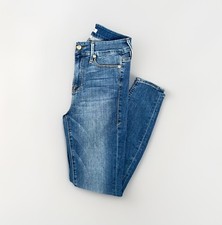 Good American Women  s Sz 6/28 Good Legs Blue Denim Jeans Distressed Back Pockets