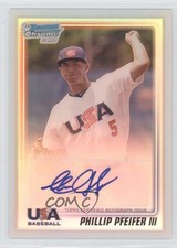 2010 Bowman Chrome USA Stars Refractor 43/199 Phil Pfeifer Phillip Auto 0c2