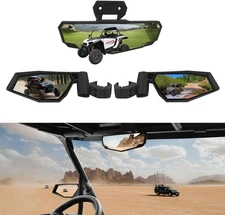 Side Mirrors for 2024-2025 Polaris RZR XP 1000, Adjustable Rear View Black 