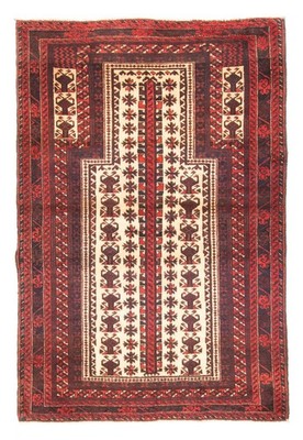 Vintage Traditional Hand-Knotted Area Rug 3'2'' x 4'9'' Oriental Wool Carpet