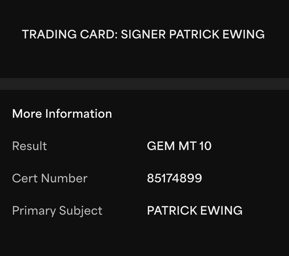 Patrick Ewing Signed 1986 Fleer #32 Rookie PSA 10 Gem Mint HOF 08 Auto Knicks RC view 5