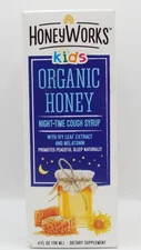 HoneyWorks Kids with Organic Honey Nighttime Cough Syrup  4 Oz, Exp 7/2026