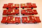 Six Vintage 1960's-1980's Lesney Matchbox Fire Chief Cruiser Cars PLEASE READ