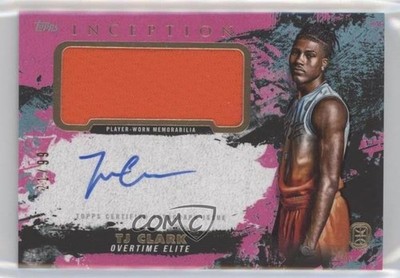 2021-22 Inception OTE Overtime Elite Cards Magenta 21/99 TJ Clark Patch Auto nd3
