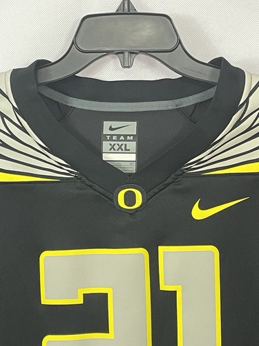 Nike Oregon Ducks Football Jersey #21 DeJuan Riggs Men’s Size XXL 2XL Black - Picture 2 of 22