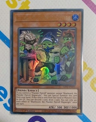 GFP2-DE093 BLUEBEARD, THE PLUNDER PATROL SHIPWRIGHT ULTRA RARE 1ST ED Yu-Gi-Oh