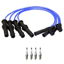 NGK Wire Set & Denso 4 Double Iridium Spark Plugs Kit for Impreza Legacy 2.2L H4