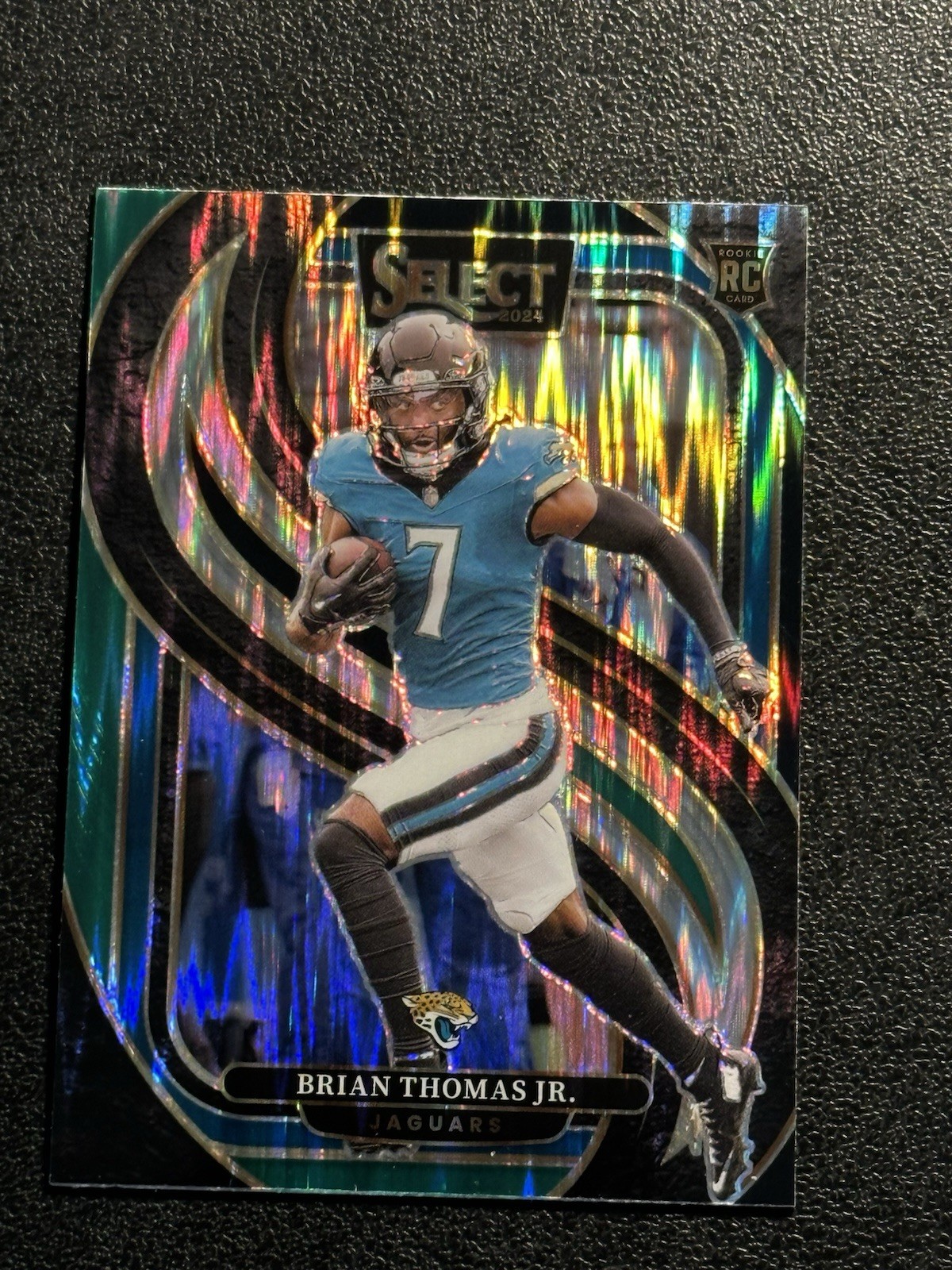 2024 Select Football Black And Green Shock Prizm Premier Level Brian Thomas Jr