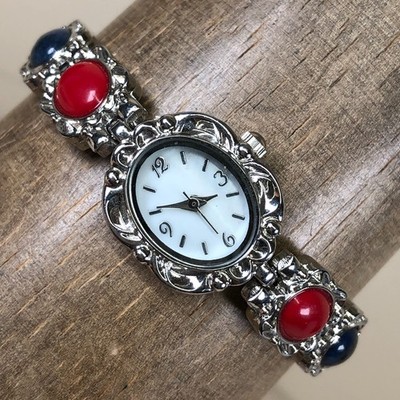 Geneva Women GENWM511 Dress Multicolor Gemstone Quartz Analog 19mm Watch 7 1/4''