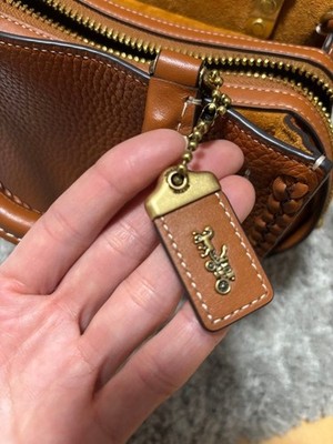 COACH Rogue 25 Braided Trim Pebbled Leather Satchel Crossbody