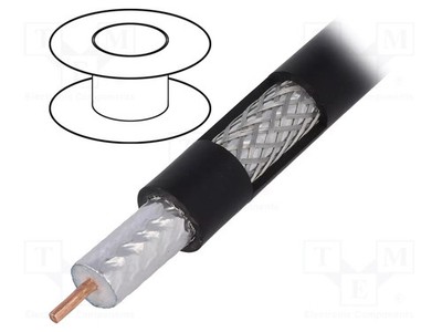 Draht PE Cu Leitungen: Koaxial RG11 schwarz