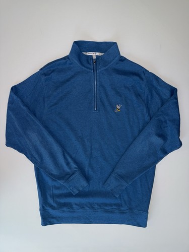 Peter Millar Herren Golfpullover blau Quarterzip