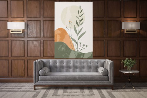 Abstract Botanical Art Canvas Print, Floral Home Decor Wall Art - Picture 12 of 17