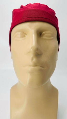 Scrub Cap Nurse Scrubs Hat Nursing Doctor Surgical Nurses, Cotton Solid Maroon - Picture 7 of 9