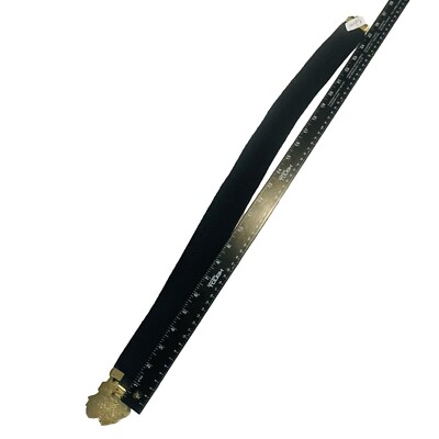 Vintage Gantos S Black Sequence Belt W Gold Bling Buckle  display picture 1