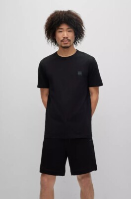Hugo Boss BLACK Men's Cotton-Jersey Regular Fit Logo Patch T-Shirt, US Large