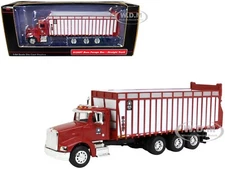 PETERBILT TRUCK RED W/MEYER 8126RT BOSS FORAGE BOX 1/64 DIECAST SPECCAST MEY002