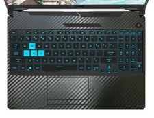 2-pack Black Palmrest Vinyl Sticker Protector for Asus FX505 FX506 FA506 TUF506