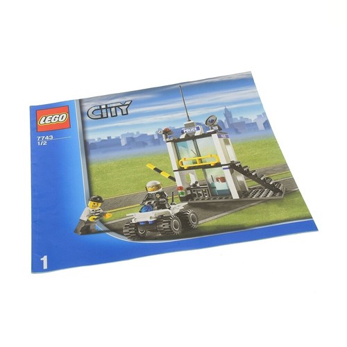 1x Lego Bauanleitung Heft 1 Town City Polizei Kommando Zentrum 7743