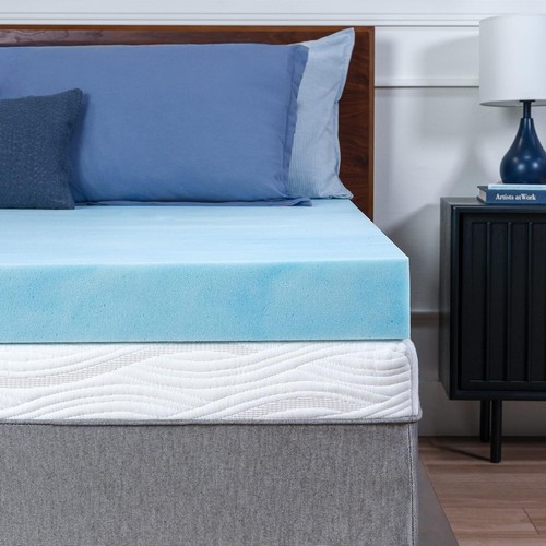 King Size 3-Inch Gel Swirl Memory Foam Mattress Topper for Luxurious Comfort - Picture 5 of 7