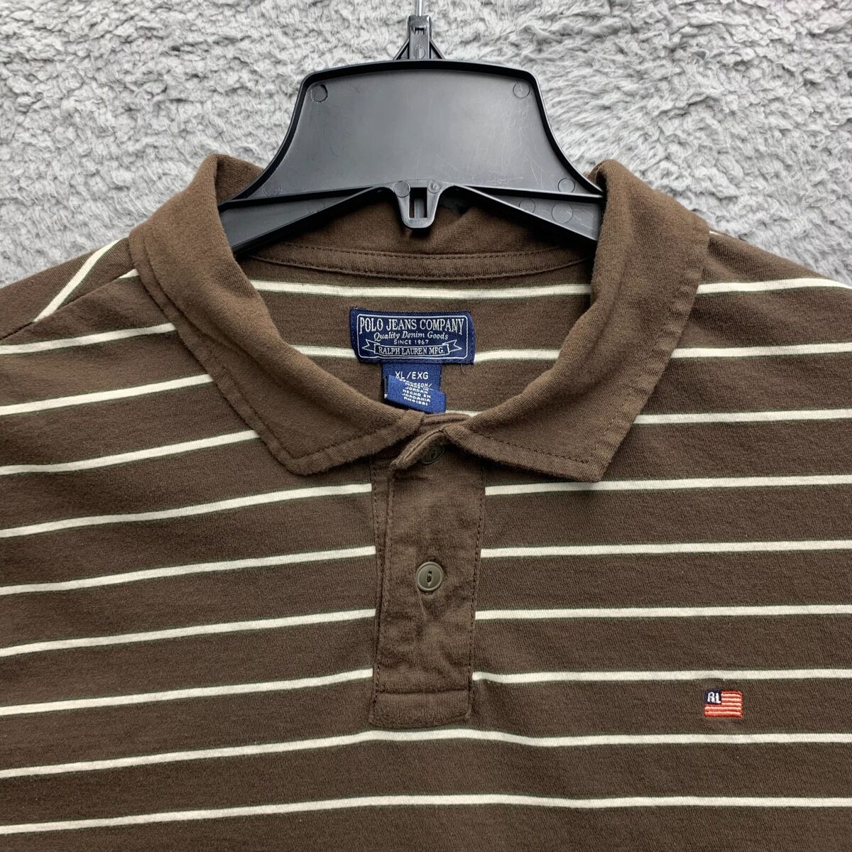 Ralph Lauren Polo Jeans Co Polo Shirt Mens XL Brown Small Ralph Lauren Polo Jeans Co Polo Shirt Mens XL Brown Small