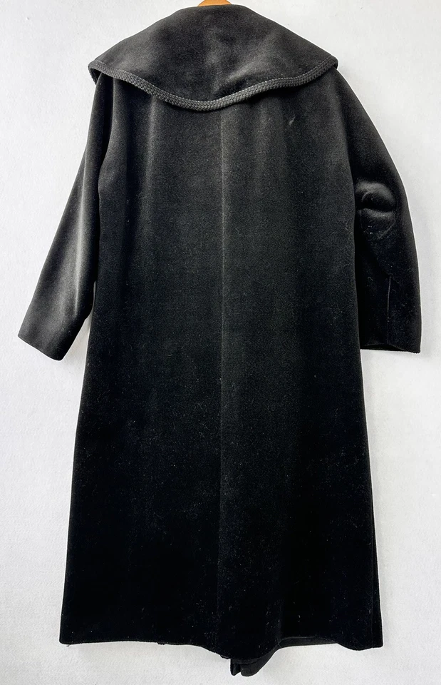 VTG Forstmann Wool Coat Long Classic Retro Old Money Pockets Women’s L Black - Image 2 of 4