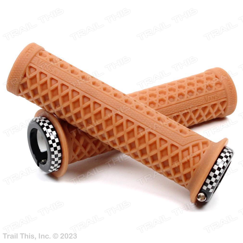 ODI Vans V2.1 Flanged Gum Lock-On Bike Grips MTB BMX 135mm Waffle Pattern