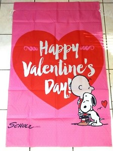 Snoopy Charlie Brown 28x40 In House Flag Valentine S Day Double Sided Ebay