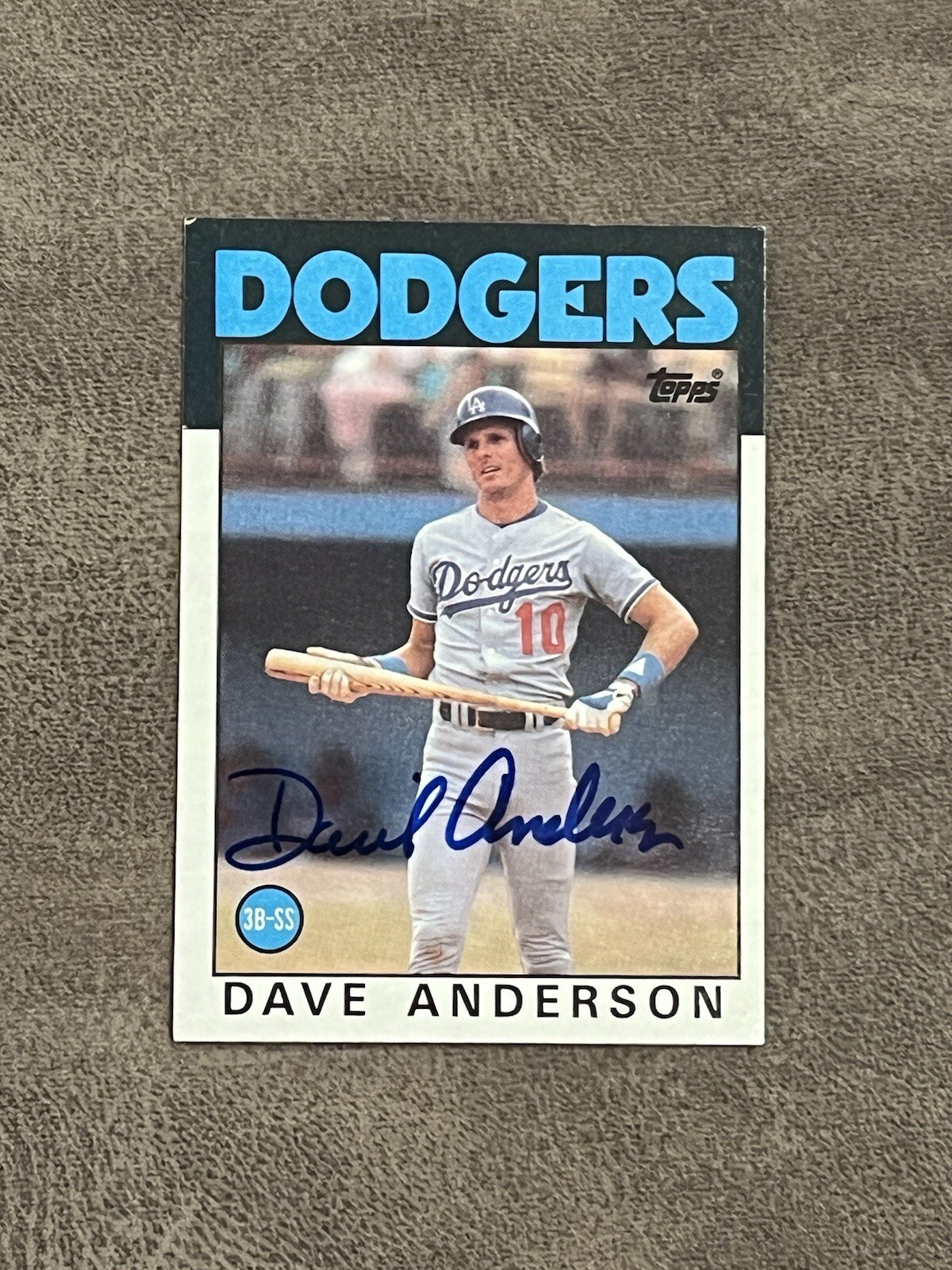 1986 Topps Dave Anderson #758 Los Angeles Dodgers AUTO Signed Autograph!