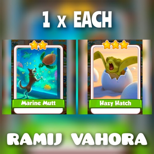 1 x Marine Mutt & 1 x Hazy Hatch ( TURTLE DAY set ) Coin Master